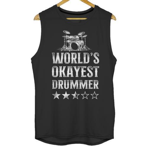 Vintage World'S Okayest Drummer Drum Kit Unisex Tank Top - Downbeat Supply