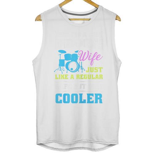 Cool Drum Kit Percussionist Drummer Wife Quote Image T-Shirt Unisex Tank Top - Downbeat Supply