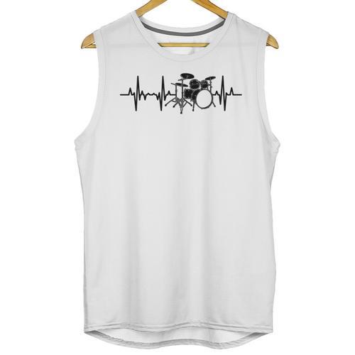 Drum Kit Pulse Line Rock Artist Drum Set Unisex Tank Top - Downbeat Supply