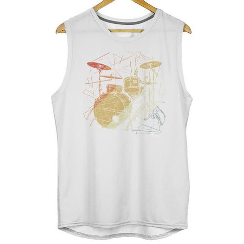 Drum Kit Retrowave Drums Unisex Tank Top - Downbeat Supply