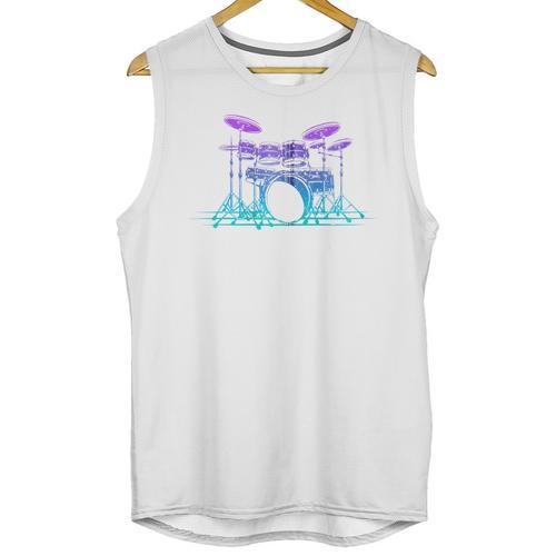 Drum Kit Set Drummer Zip Unisex Tank Top - Downbeat Supply