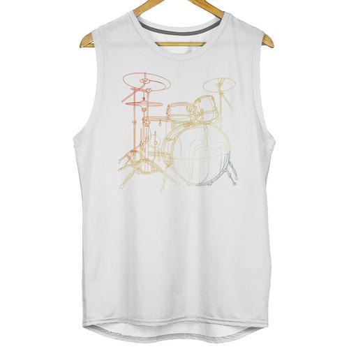 Drum Kit Vintage Look Music Concert Sweatshirt Unisex Tank Top - Downbeat Supply
