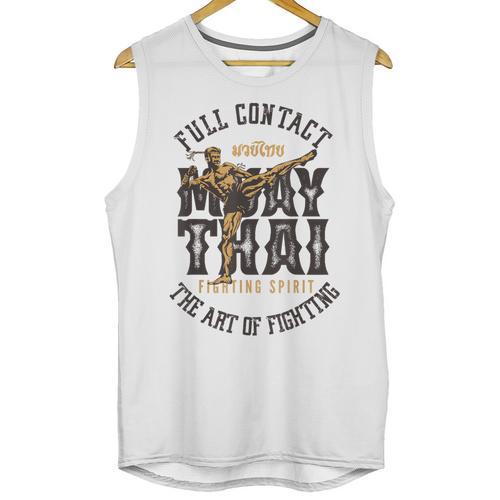 Muay Thai Fighter MMA Full Contact Retro Kickboxing Unisex Tank Top - Nak Muay Co.