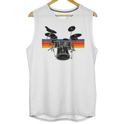 Vintage Drum Kit Drummer Rock Band Drums Unisex Tank Top - Downbeat Supply
