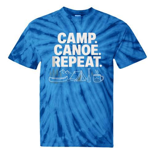 Camp Canoe Repeat Outdoor Adventure Tie-Dye T-Shirts - Paddle Life