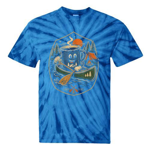 Canoe Camp Coffee Canoeing Paddle Tie-Dye T-Shirts - Paddle Life