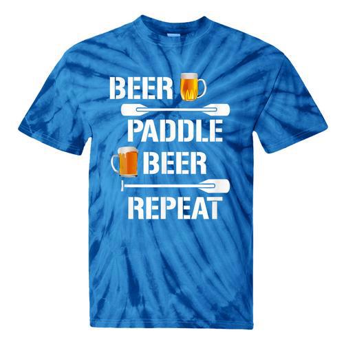 Canoe Kayak Tees Beer Paddle Repeat T-Shirt Tie-Dye T-Shirts - Paddle Life