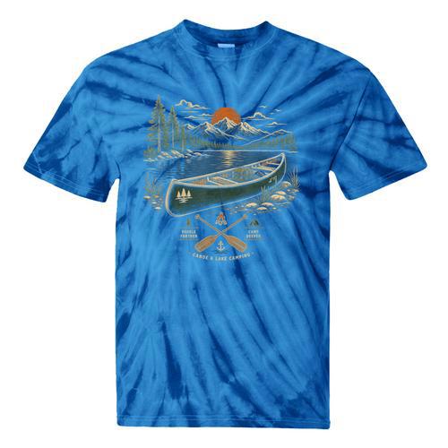 Canoe And Lake Camping Paddle Camp Tie-Dye T-Shirts - Paddle Life