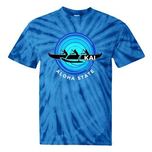 Kai Outrigger Canoe Hawaii Aloha State Paddling Retro Tie-Dye T-Shirts - Paddle Life