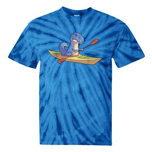 Kayak T Rex Dinosaur Canoe Shirt Kayak For Children Tie-Dye T-Shirts - Paddle Life