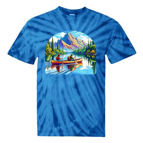Lake Canoeing Canoe Tie-Dye T-Shirts - Paddle Life