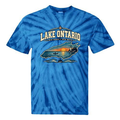 Lakes Lake Ontario Fishing Canoe Lighthouse Outdoor Tie-Dye T-Shirts - Paddle Life
