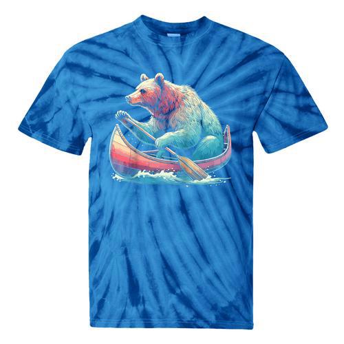 Canoe Bear Canoeing Raglan Baseball Tee Tie-Dye T-Shirts - Paddle Life