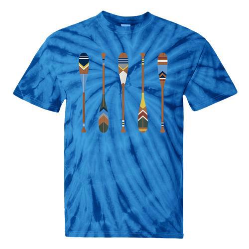 Colorful Painted Oars Paddle Nautical Canoe T Shirt Tie-Dye T-Shirts - Paddle Life