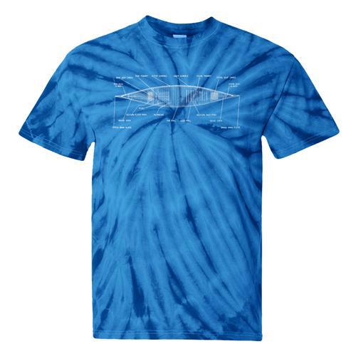 Vintage Canoe Diagram Retro Industrial Art TPA Tie-Dye T-Shirts - Paddle Life