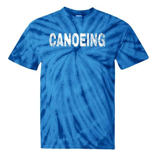 Vintage Canoeing Text Hobby Apparel Raglan Baseball Tee Tie-Dye T-Shirts - Paddle Life