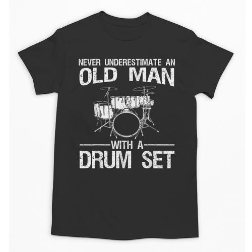 Cool Drummer Art Men Dad Drum Set Player Drum Kit Musician Unisex T-Shirt - Downbeat Supply