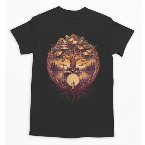 Drummer Drum Kit Musician Percussion Player Unisex T-Shirt - Downbeat Supply