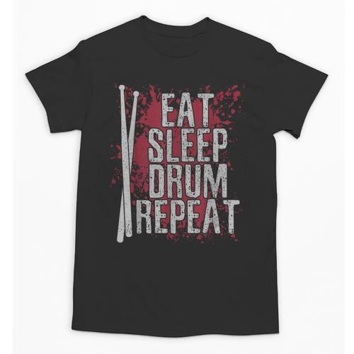 Drummer Eat Sleep Drum Repeat Drum Kit Musician Unisex T-Shirt - Downbeat Supply
