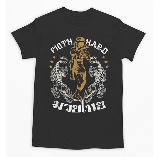 Fight Hard Traditional Fighter Muay Thai Unisex T-Shirt - Nak Muay Co.
