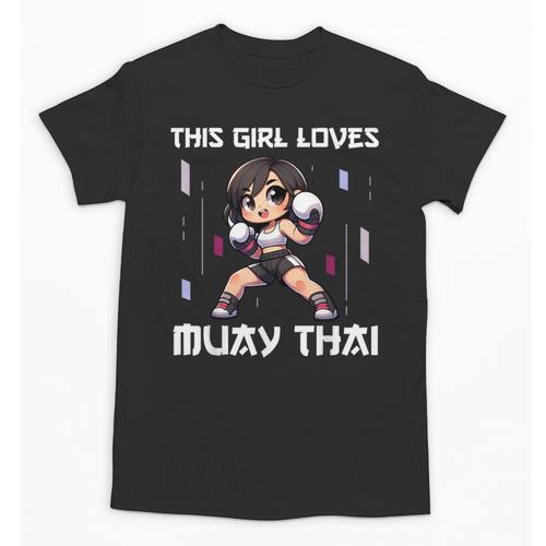 This Girl Loves Muay Thai Muay Thai Girls Kids Unisex T-Shirt - Nak Muay Co.