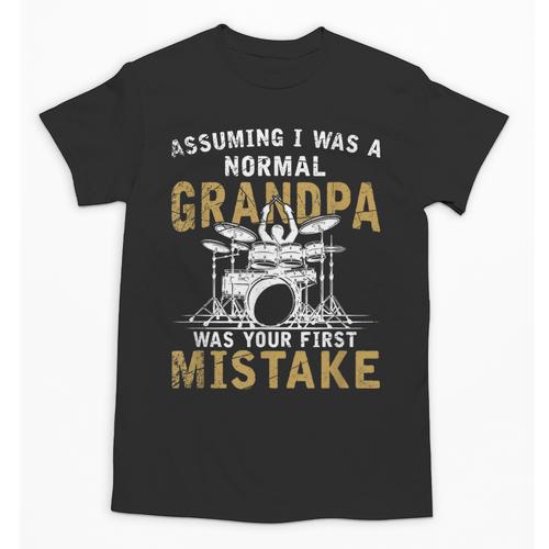 Grandpa Drummer Father's Day Drum Kit Unisex T-Shirt - Downbeat Supply