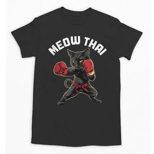 Meow Thai Muay Thai Boxing Cat Martial Arts MMA Boxer Unisex T-Shirt - Nak Muay Co.