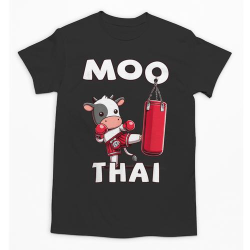 Moo Thai Muay Thai Thai Boxing For Kids Muay Thai Cow Unisex T-Shirt - Nak Muay Co.