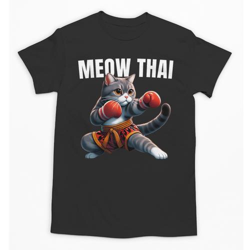 Muay Thai Cat Meow Thai Boxing Martial Art Kids Unisex T-Shirt - Nak Muay Co.