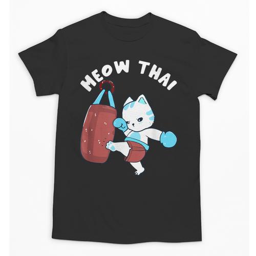 Muay Thai Cat Meow Thai Punch Bag Martial Arts Unisex T-Shirt - Nak Muay Co.