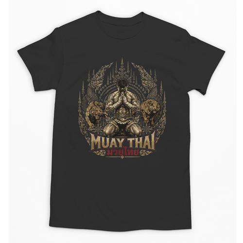 Muay Thai Clinch Vintage Thai Boxing Fighter Art Unisex T-Shirt - Nak Muay Co.
