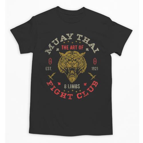 Muay Thai Fighter Vintage Tee Twin Tiger Art Of 8 Limbs Unisex T-Shirt - Nak Muay Co.