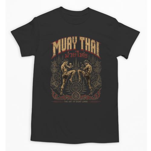 Muay Thai Nak Muay Vintage Thai Boxing Warrior Art Unisex T-Shirt - Nak Muay Co.