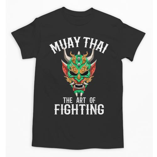 Muay Thai Oni Mask Thai Boxing And Kickboxing Unisex T-Shirt - Nak Muay Co.