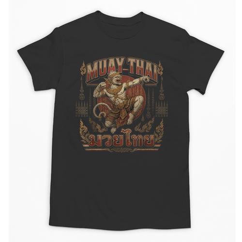 Muay Thai Power Vintage Thai Boxing Warrior Fighter Monkey Unisex T-Shirt - Nak Muay Co.