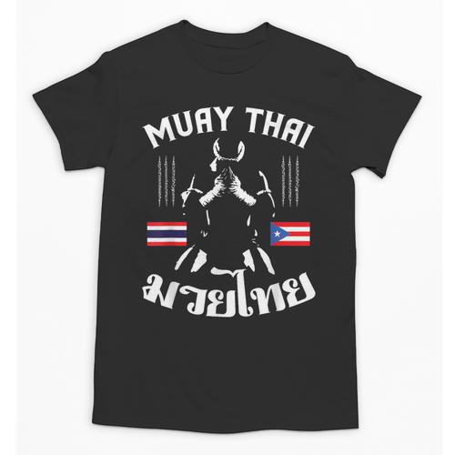 Muay Thai Puerto Rico Flag Martial Arts Thai Boxing Coach Unisex T-Shirt - Nak Muay Co.
