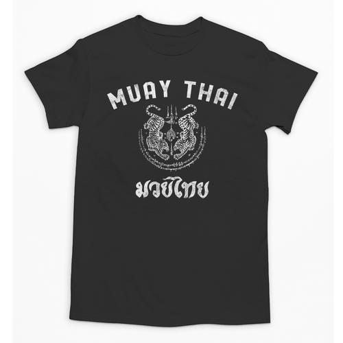 Muay Thai Twin Tiger Kickboxing MMA T-Shirt Unisex T-Shirt - Nak Muay Co.