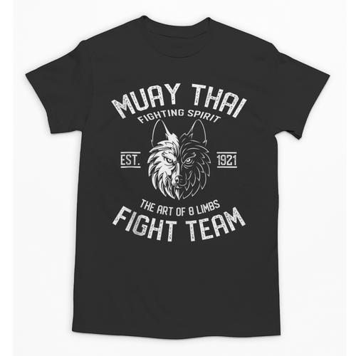Muay Thai Wolf Fight Team Nak Muay Kickboxing Unisex T-Shirt - Nak Muay Co.