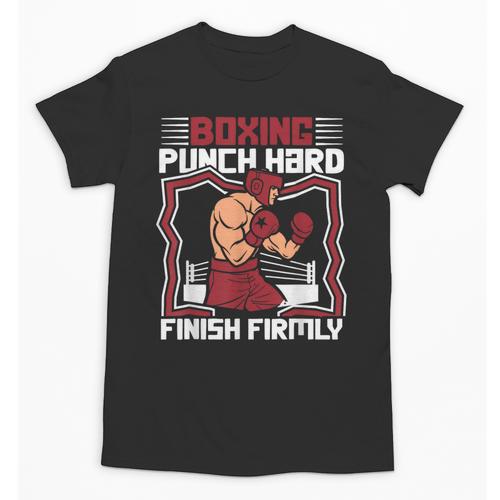 Punch Hard Finish Firmly Kickboxer Fan Muay Thai Boxing Unisex T-Shirt - Nak Muay Co.
