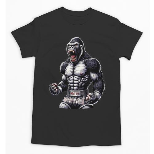Strong Muay Thai Gorilla Thai Boxing And Fighting Unisex T-Shirt - Nak Muay Co.