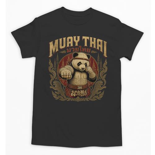 Vintage Muay Thai Gym Thai Boxing Training Fighter Panda Unisex T-Shirt - Nak Muay Co.
