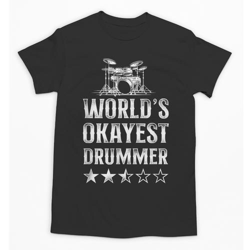 Vintage World'S Okayest Drummer Drum Kit Unisex T-Shirt - Downbeat Supply