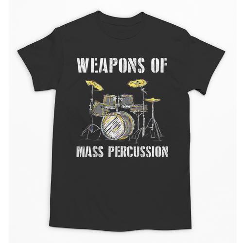Weapons Of Mass Percussion Band Best Drummer Drum Kit Unisex T-Shirt - Downbeat Supply