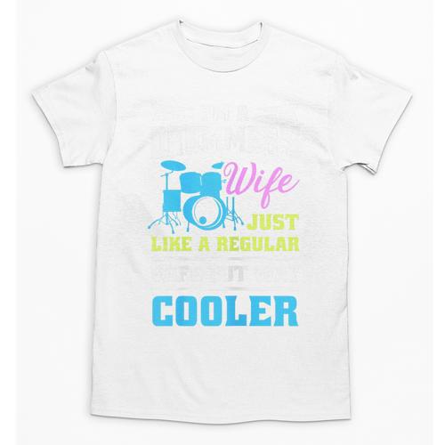 Cool Drum Kit Percussionist Drummer Wife Quote Image T-Shirt Unisex T-Shirt - Downbeat Supply