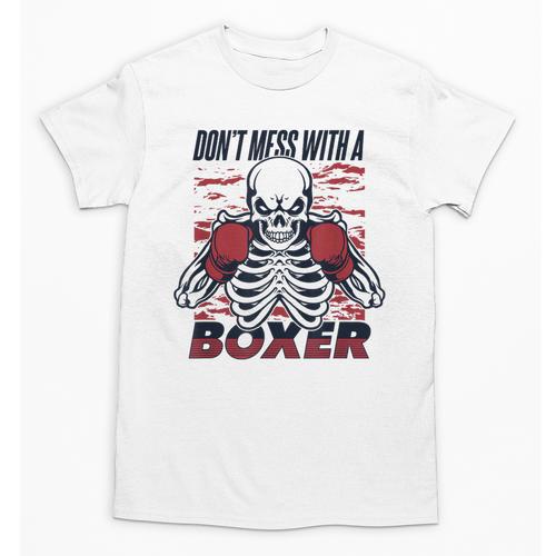 Don't Mess With A Boxer Kickboxer Fan Muay Thai Boxing Unisex T-Shirt - Nak Muay Co.