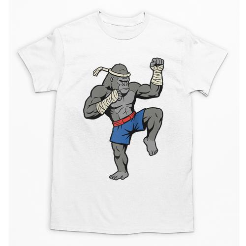 Gorilla Muay Thai Combat Sport Fighter Martial Arts 8 Limbs Raglan Baseball Tee Unisex T-Shirt - Nak Muay Co.