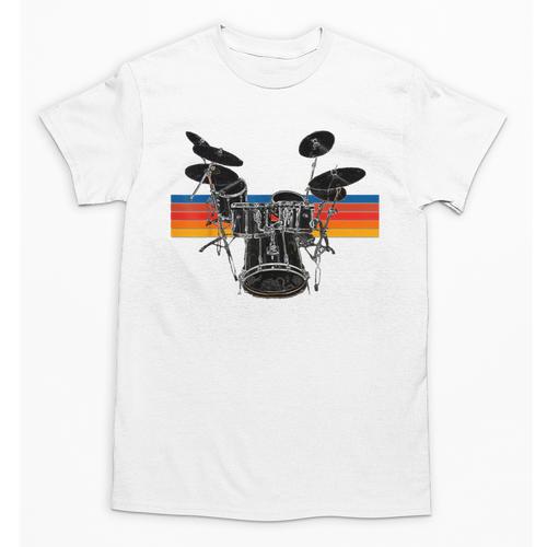 Vintage Drum Kit Drummer Rock Band Drums Unisex T-Shirt - Downbeat Supply