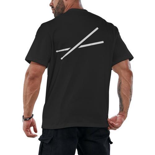 Drumsticks Drum Kit Men's Back Print T-Shirt - Downbeat Supply