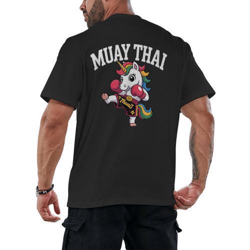 Muay Thai Art For Girls Kids Women Mixed Martial Arts Men's Back Print T-Shirt - Nak Muay Co.