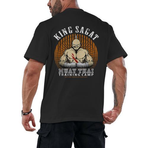 Muay Thai Boxing Training Gym Sagat Training Camp Men's Back Print T-Shirt - Nak Muay Co.